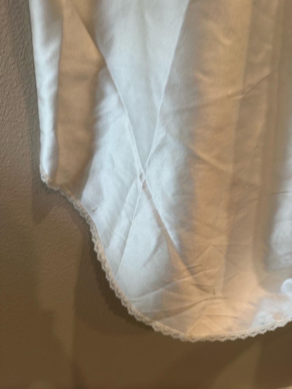 Inasne Vintage Christian Dior From The 70’s White Lace Trim Nightgown - Picture 10 of 10